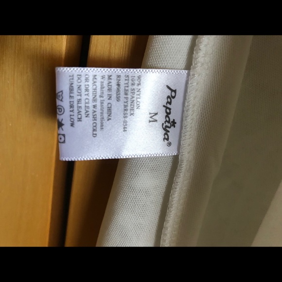 White lace lined mini dress Papaya S/M - Picture 7 of 8